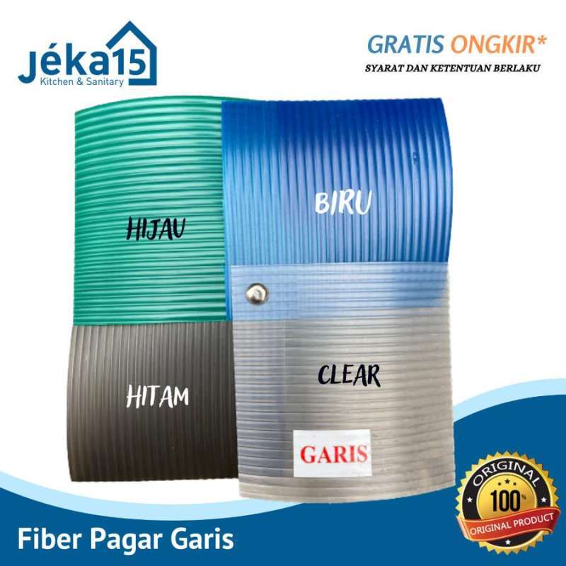 Jual FIBER PENUTUP PAGAR TEBAL MOTIF GARIS / FIBER PAGAR PLASTIK