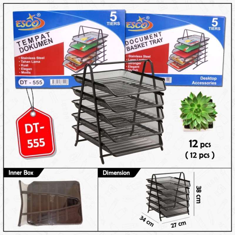 Jual Document Tray / Letter Tray / Rak Tempat Dokumen Susun - 5 Tingkat