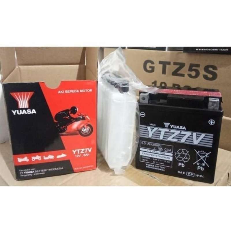 Jual Aki Motor Yamaha Aerox Yuasa Ytz7V Asli di Seller Adiskah