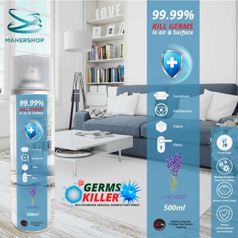 Jual KILL GERMS Multipurpose Air Disinfectant spray Aerosol 500 Anti