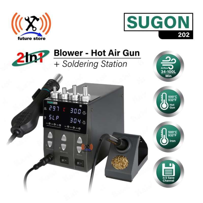 Promo Sugon 202 Blower+Solder Blower Solder Hot Air Gun 2 In 1