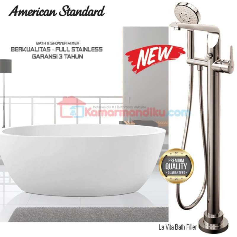 Jual American Standard kran bathtub free standing La Vita FSD