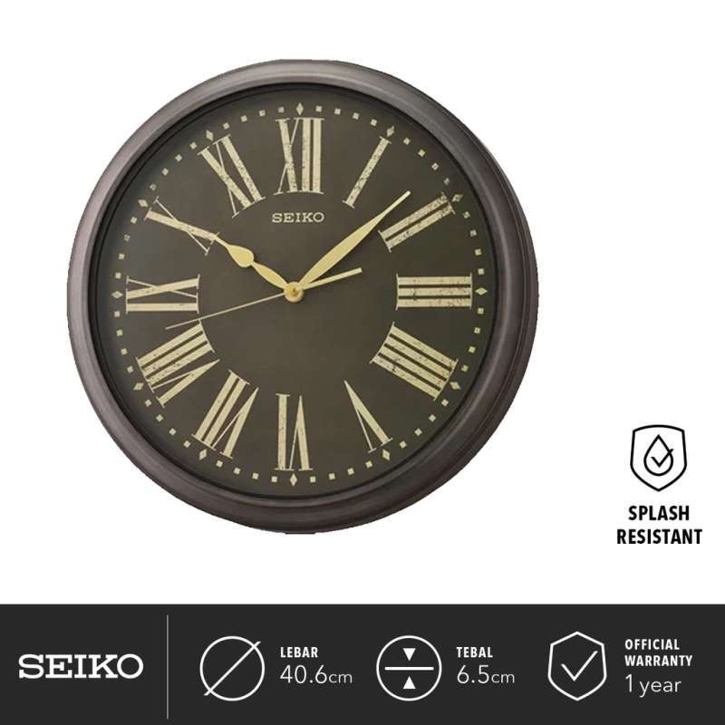 Promo Jam Dinding Seiko QXA771K Splash Resistant Quartz 40.6cm Original
