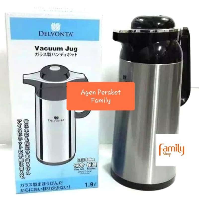 Promo Delvonta Vacuum Jug Hs / Termos Air Panas 1,9 Liter Stainless Steel Diskon 12 di Seller