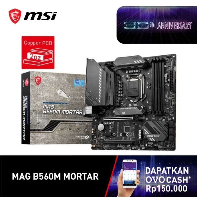 Jual MSI MAG B560M MORTAR Motherboard Intel B560 LGA 1200 Micro ATX