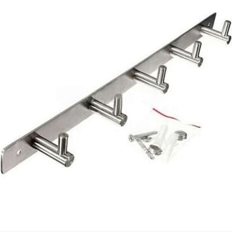 Promo Kapstok Baju Stainless Sus 304 5 Kait /Gantungan Handuk Model