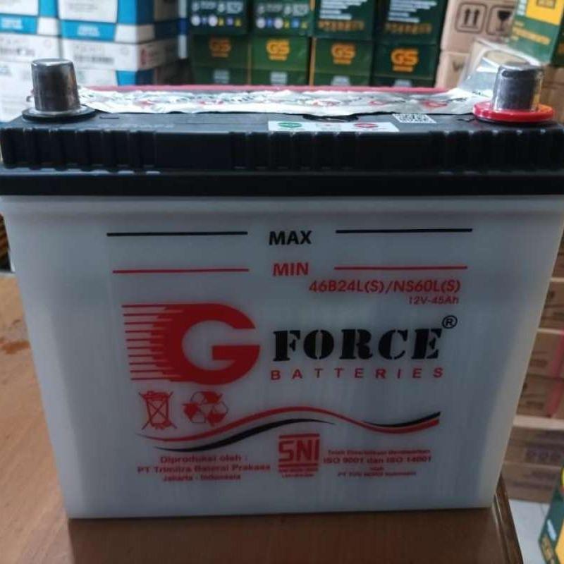 Jual Aki Basah Mobil G Force NS60LS / 12V45AH 46B24LS MAZDA di Seller