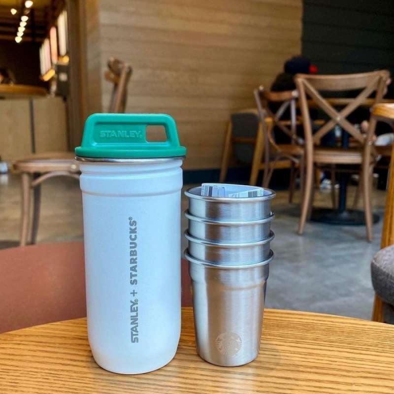 Promo Starbucks Korea Core 2022 Cream Stanley Sloki Cups Set Isi 4Pcs ...