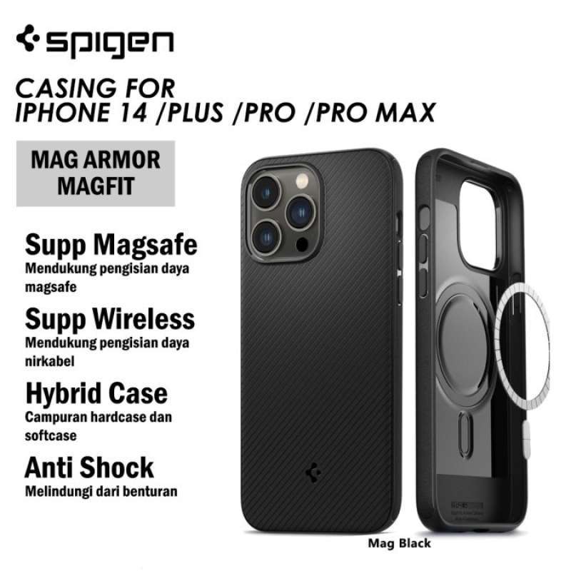 Jual Case iPhone 14 Pro Max Plus Spigen Wireless Thin Casing Hybrid