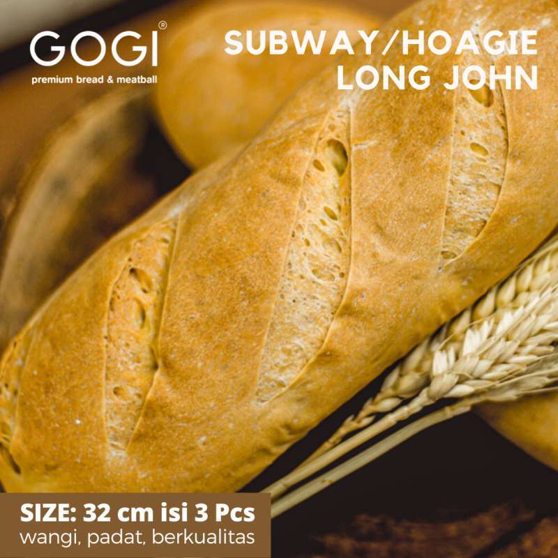 Long Bread Roti Jual Isi 3 Pcs Hoagie Roll 32cm Roti Subway Bread Roti Long John Bread ...