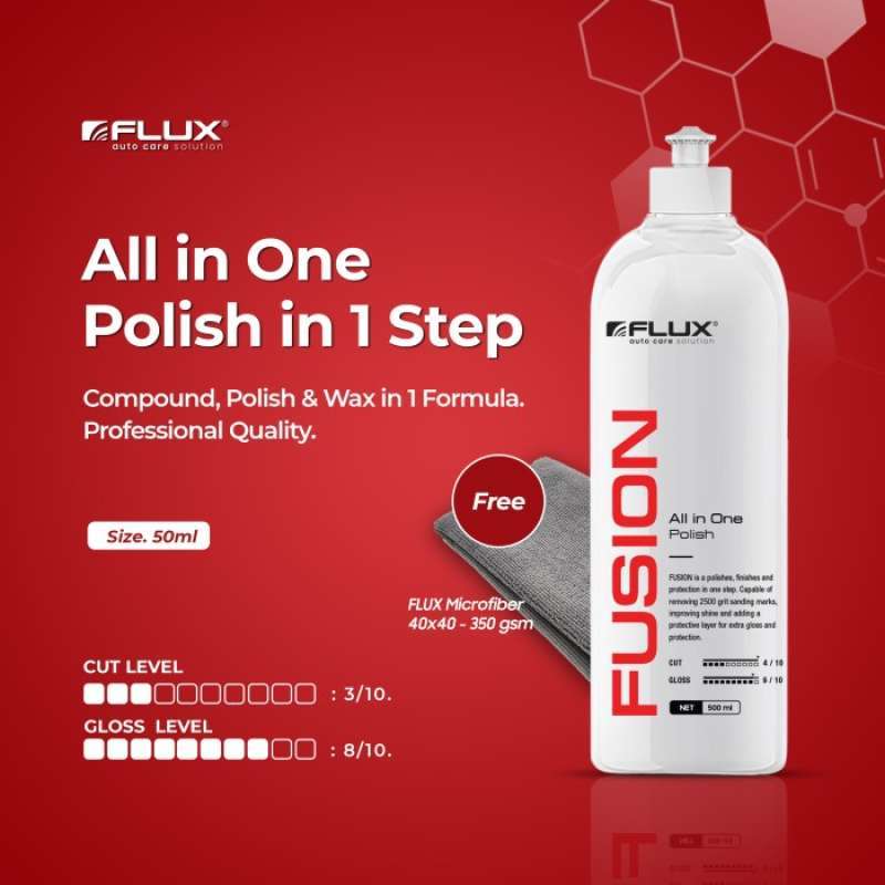 Jual Flux Fusion All In One Polish Compound Polish & Wax In 1 Easy