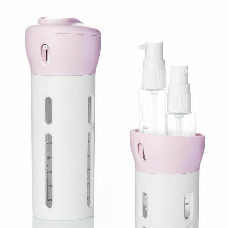Jual OEM Smart Travel Dispenser Bottle Set 4 in 1 Toiletries Kit Travel