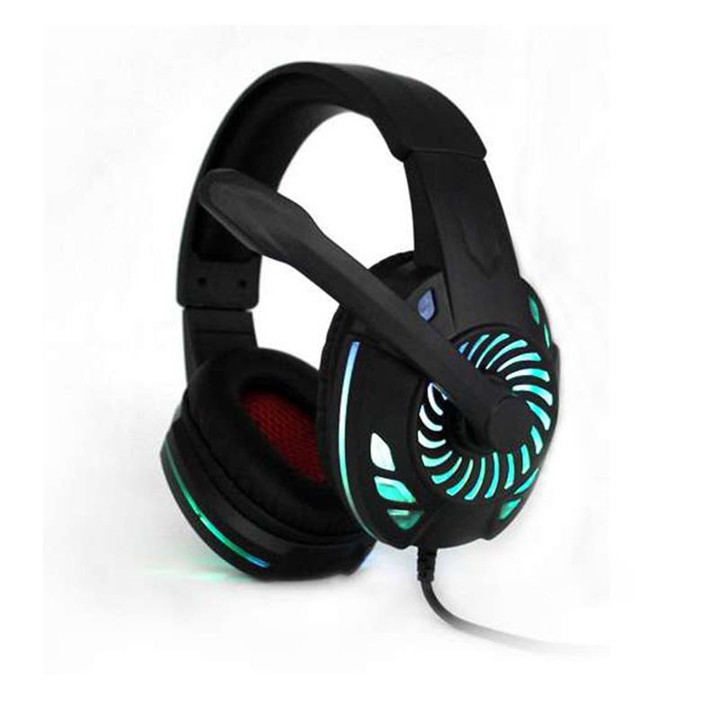 Jual KOMC Wired USB Gaming Headphones Over Ear Surrounded Stereo Noise