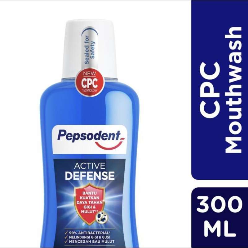 Jual Pepsodent Mouthwash CPC Active Defense 300ml (Obat Kumur) di