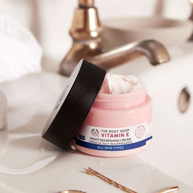 Jual The Body Shop ORIGINAL Vitamin E Night Cream 50ml Pelembap Wajah