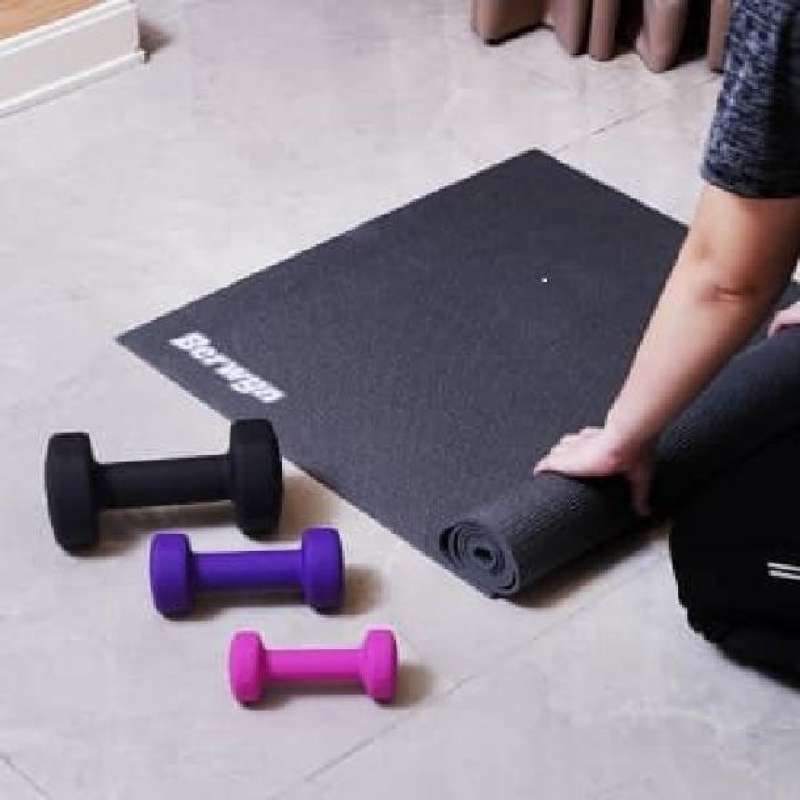 Jual Matras Yoga Berwyn Single Layer Pvc Abu Abu di Seller Toko Agung 12 Kota Bekasi, Jawa