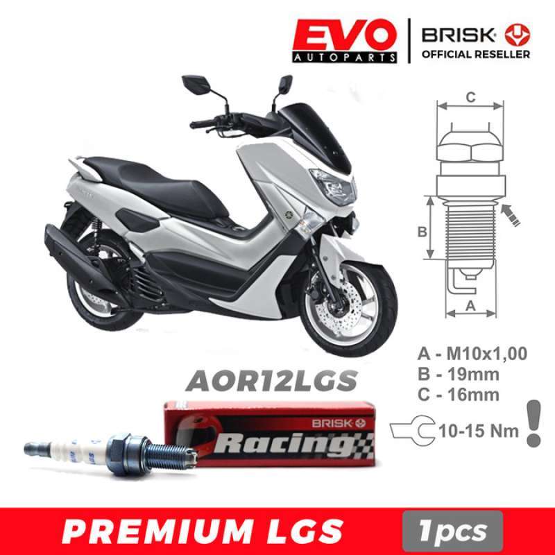 Jual Busi Brisk Premium Lgs Aor12lgs Untuk Motor Yamaha Nmax 150cc Di