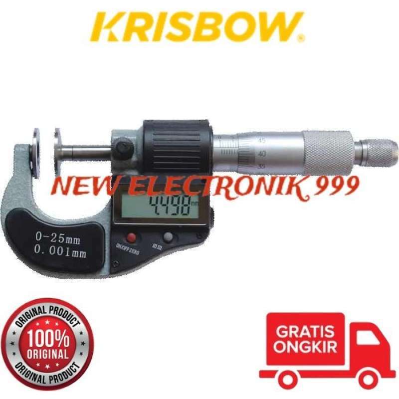 Jual Krisbow Disc Micrometer Digital 025mm/0.001mm 10175725 Di Seller