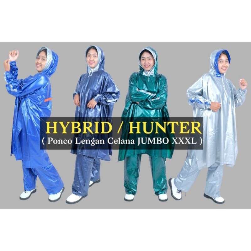 Jual Jas Hujan Poncho Lengan Celana Hybrid Spin Hunter Jumbo Ponco