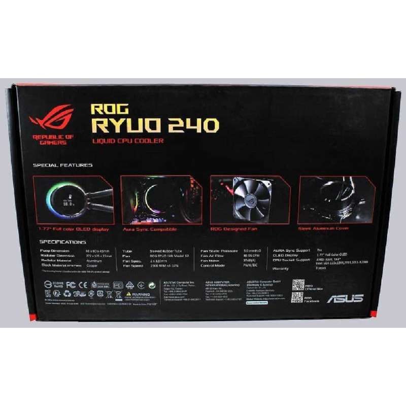 Jual Asus Rog Ryuo 240 Aio Liquid Cpu Cooler - Rgb Aura Sync - Intel ...