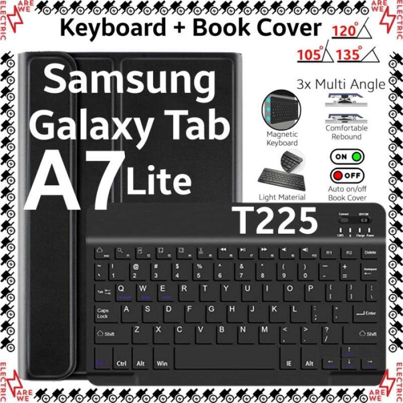 Jual Keyboard Case Samsung Galaxy Tab A7 Lite T225 8.7 Inch 2021 Bluetooth Multicolor di