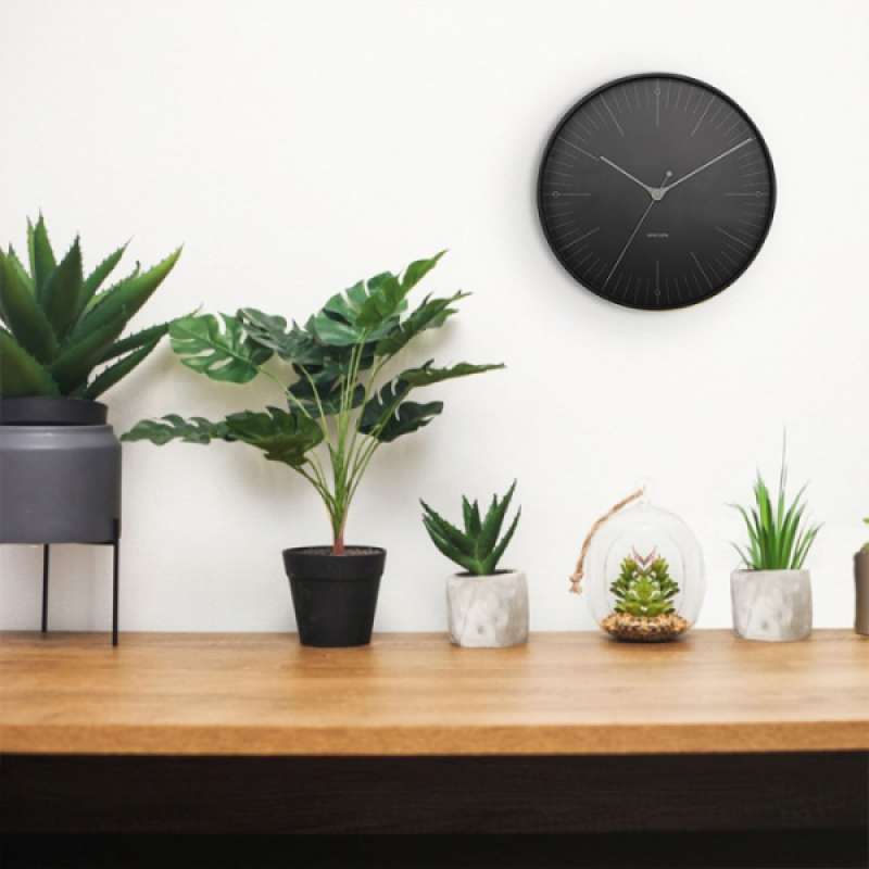 Promo Karlsson Wall Clock Index Metal Black, D.40Cm,H.4,5Cm. Diskon 15