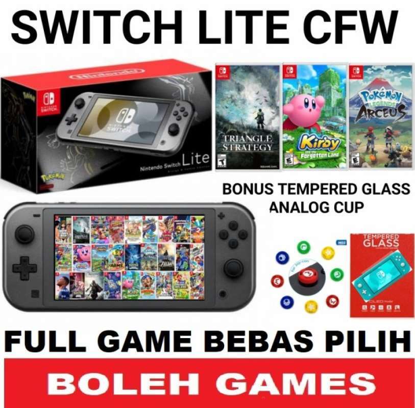 Jual Nintendo Switch Lite Console Dialga Palkia Edition CFW Full Game