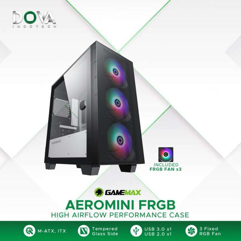 Jual GAMEMAX AERO MINI GAMING CASE WITH FAN - FRGB di Seller JCM Store ...