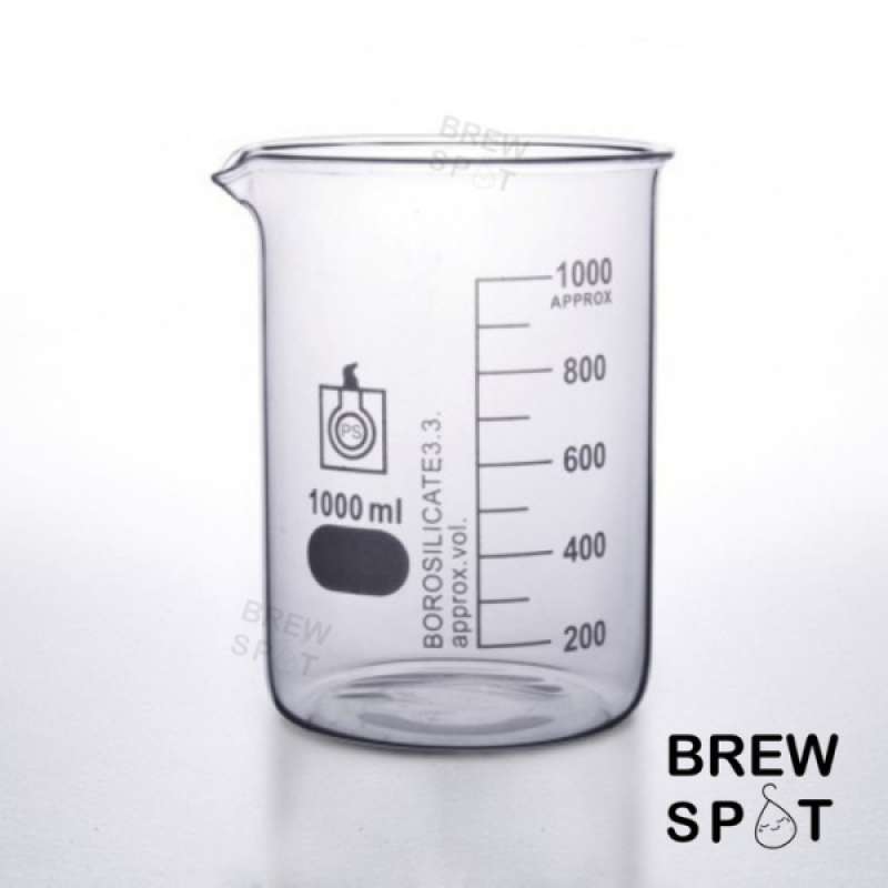 Promo Lab Beaker Glass Measure Drink Gelas Ukur 1000Ml Diskon 15 di