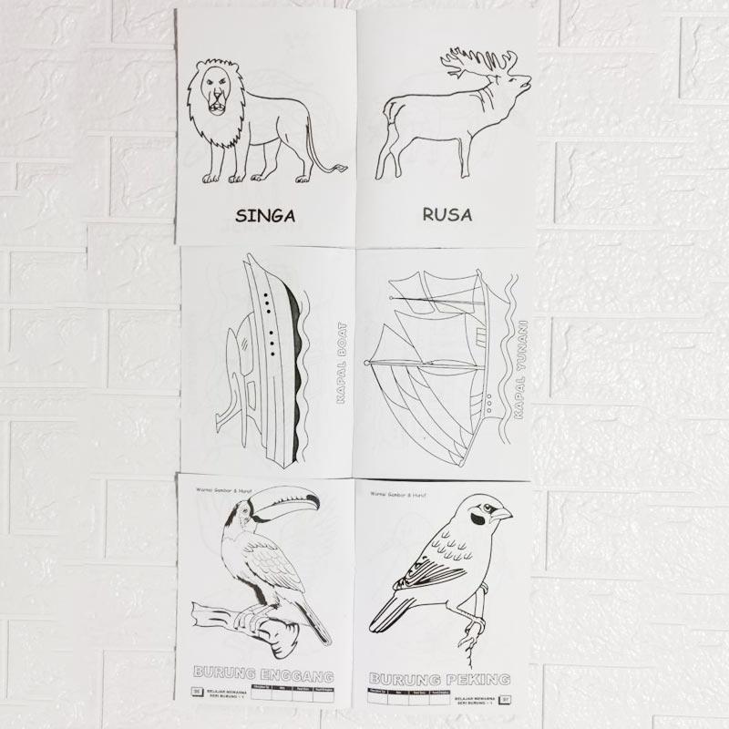 mewarnai burung enggang