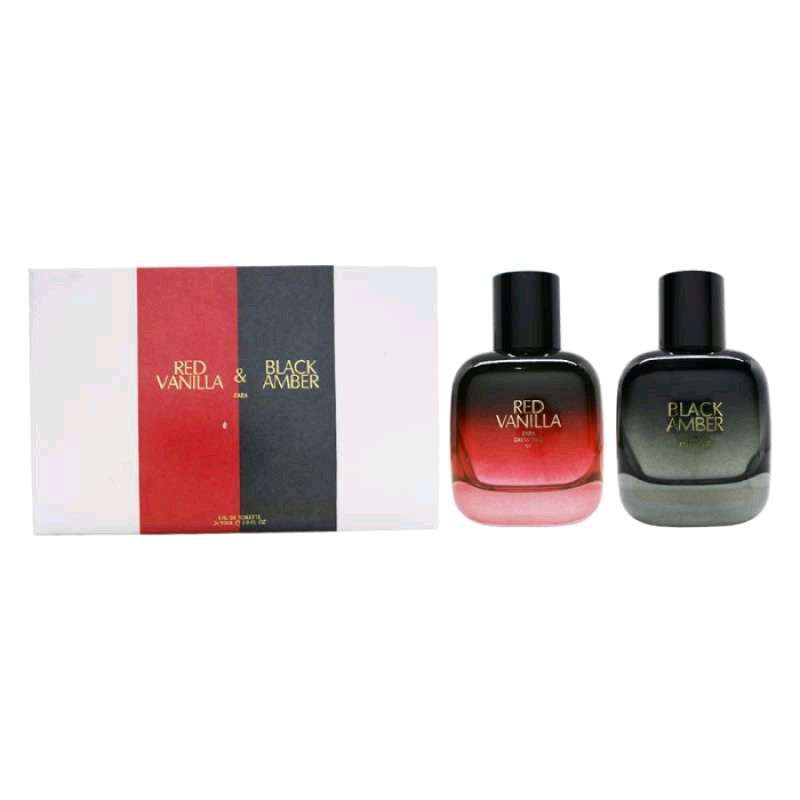 Promo Zara Red Vanilla & Black Amber Woman Paket Parfum [Night