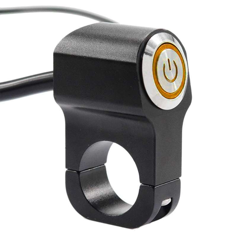 Jual Saklar On Off LED Stang Motor Stainless Tombol On Off Push Besi ...