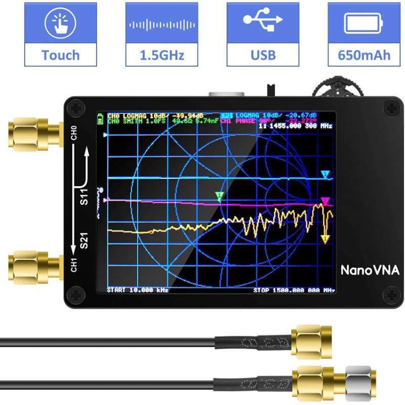 Jual Tersedia + 100% Asli 2.8 Inci Layar Lcd Nanovna Vna Hf Vhf Uhf Uv ...