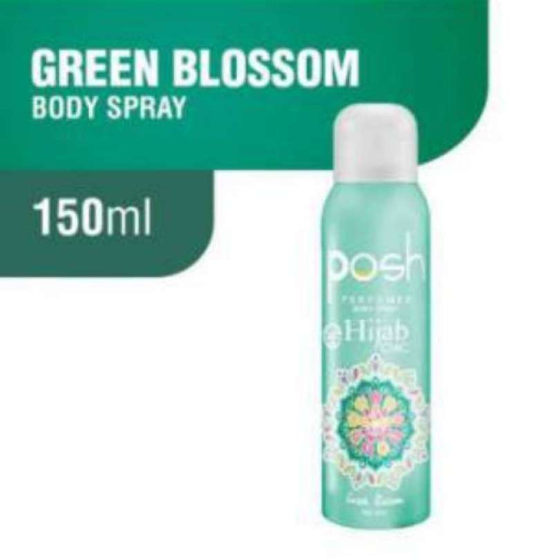 Promo Posh Hijab Chic Green Blossom Perfumed Body Spray [150 mL] Diskon