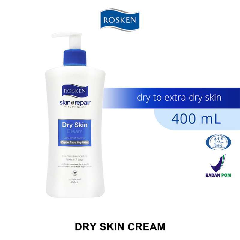 Jual ROSKEN DRY SKIN CREAM 400ML BODY LOTION KULIT KERING BODY