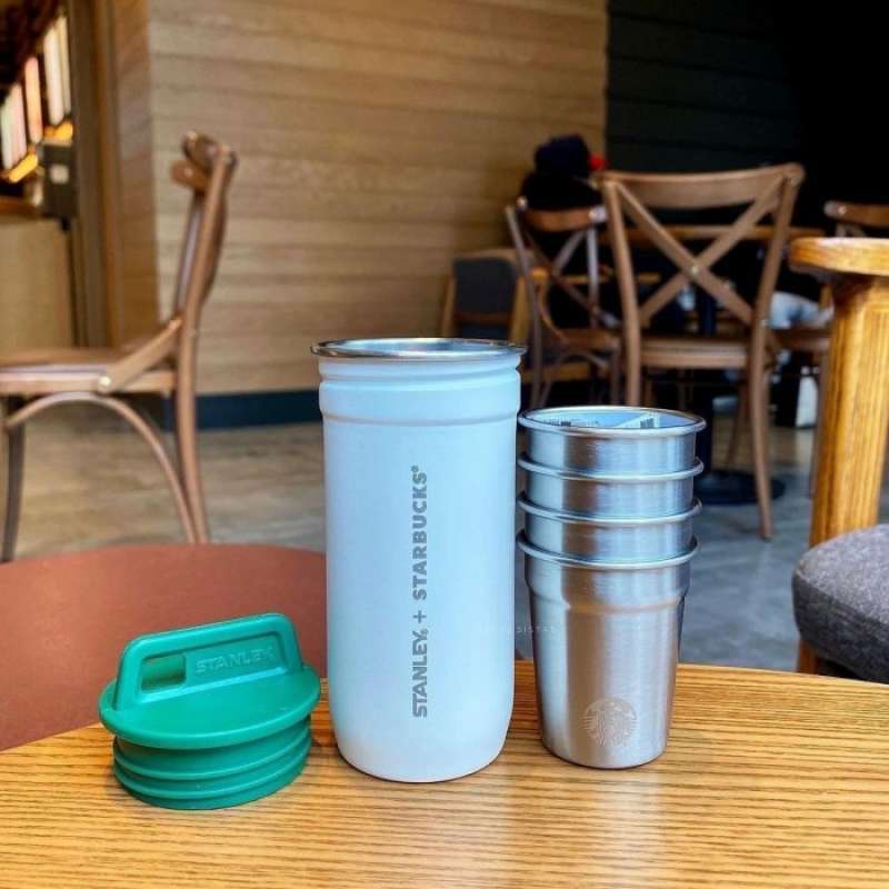 Promo Starbucks Korea Core 2022 Cream Stanley Sloki Cups Set Isi 4pcs ...