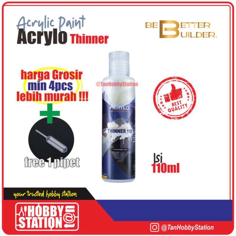Promo Acrylo Thinner 110Ml - Gundam Model Kit Repaint Airbrush