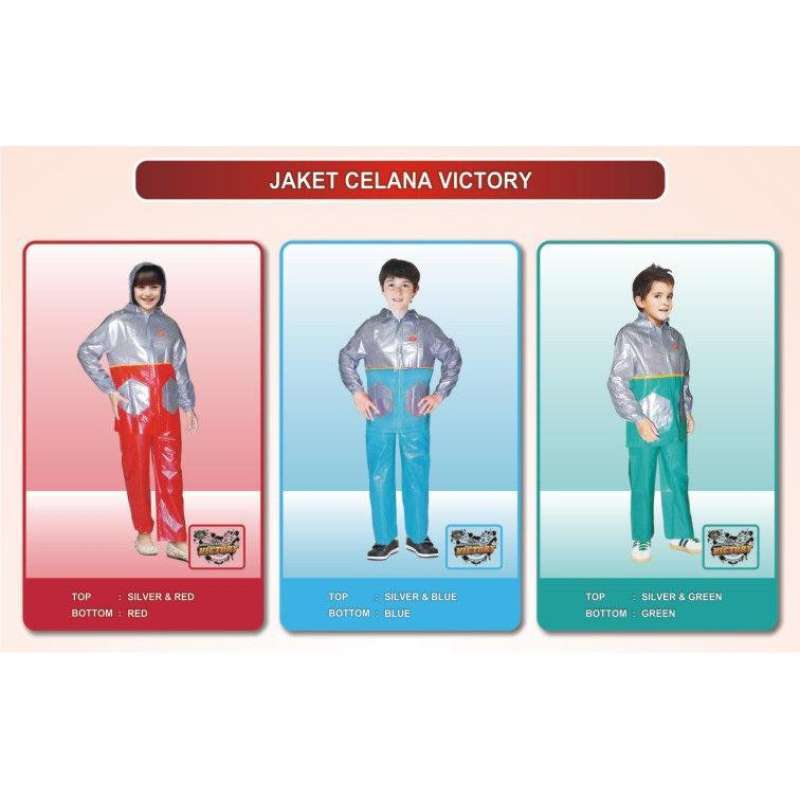 Promo Indoplast Victory Jas Hujan Setelan Remaja  Merah Red Semua