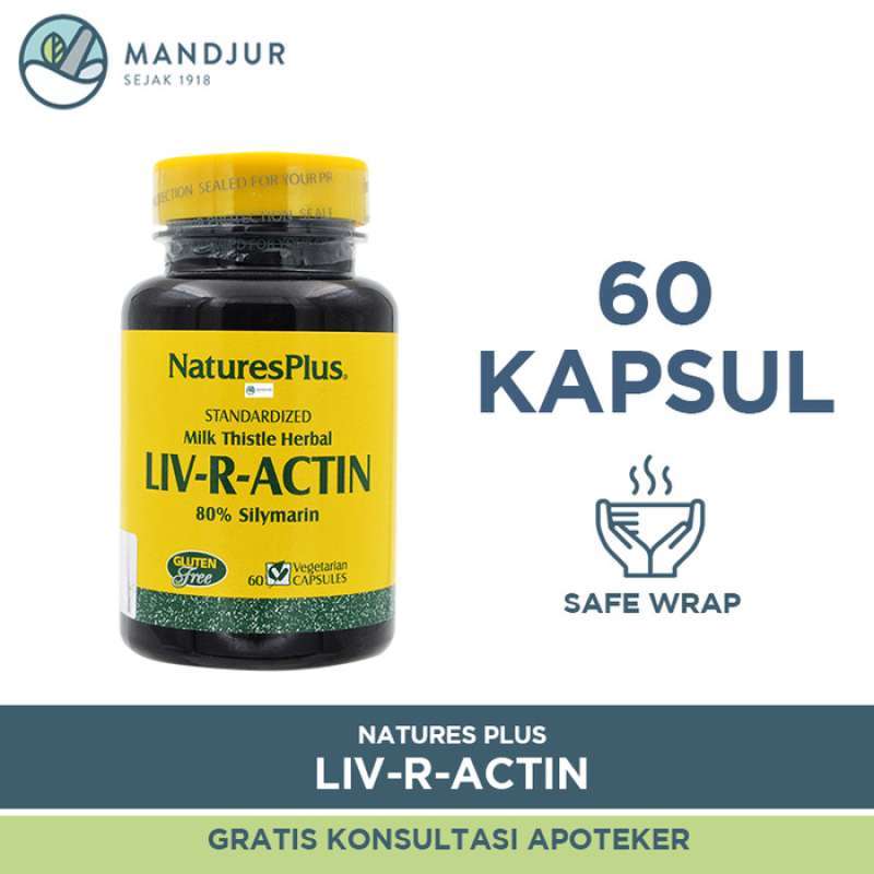 Jual Natures Plus Liv-r-actin 60 Kapsul - Menjaga Kesehatan Hati ...