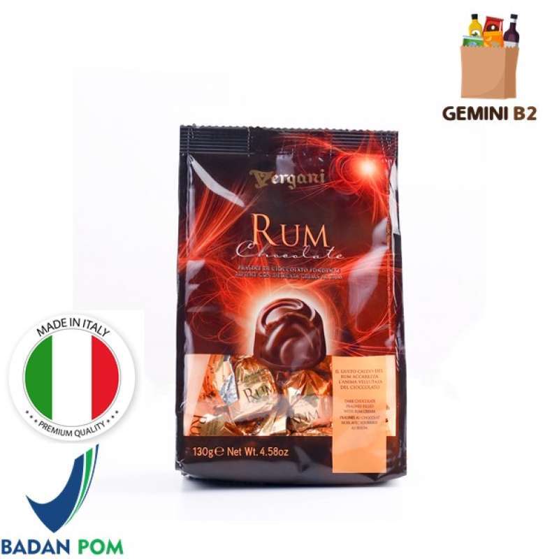 Jual Vergani Rum Chocolate Coklat Italy Isi Rum [130g] Di Seller Gemini