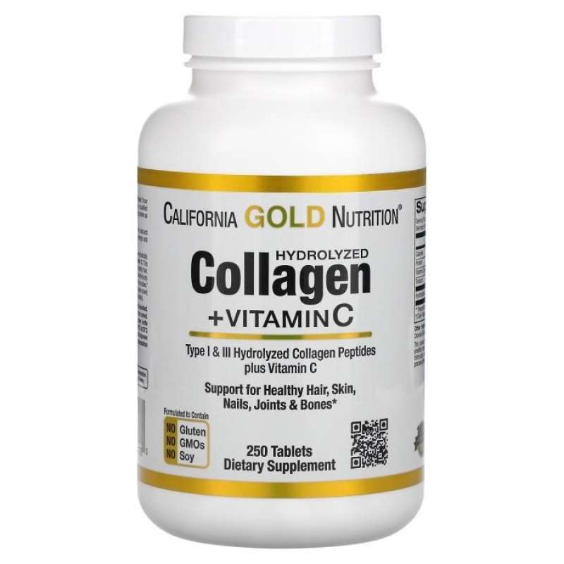 Jual California Gold Hydrolyzed Collagen + Vitamin C Type I & Iii 250 ...