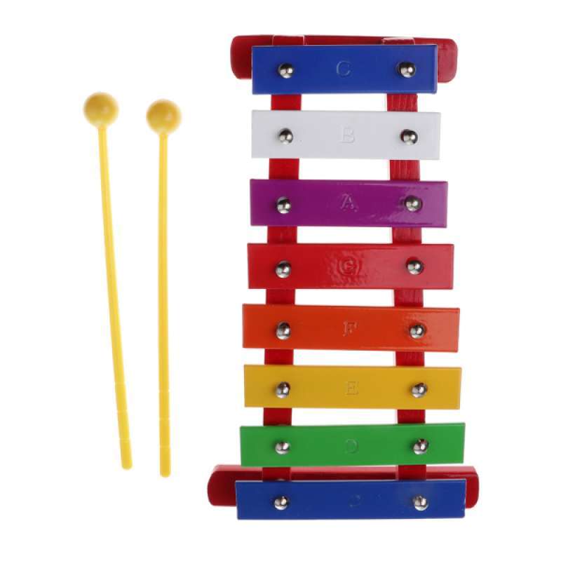 Jual 8 Tones Handheld Xylophone Glockenspiel with Mallets for Children