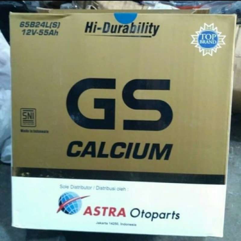 Jual Aki GS CALCIUM Honda HRV NS60LS / 65B24LS 12V-55 AH GARANSI 6