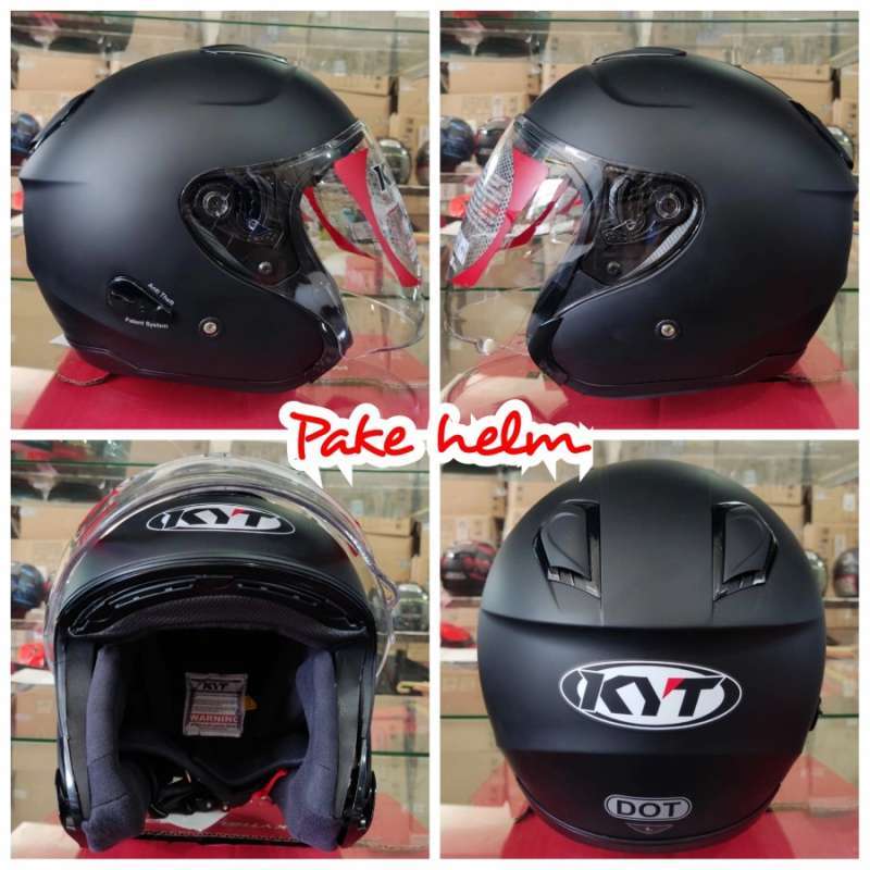 Promo Helm Kyt Kyoto Hitam Doff Helm Kyt Half Face Diskon 14 Di Seller