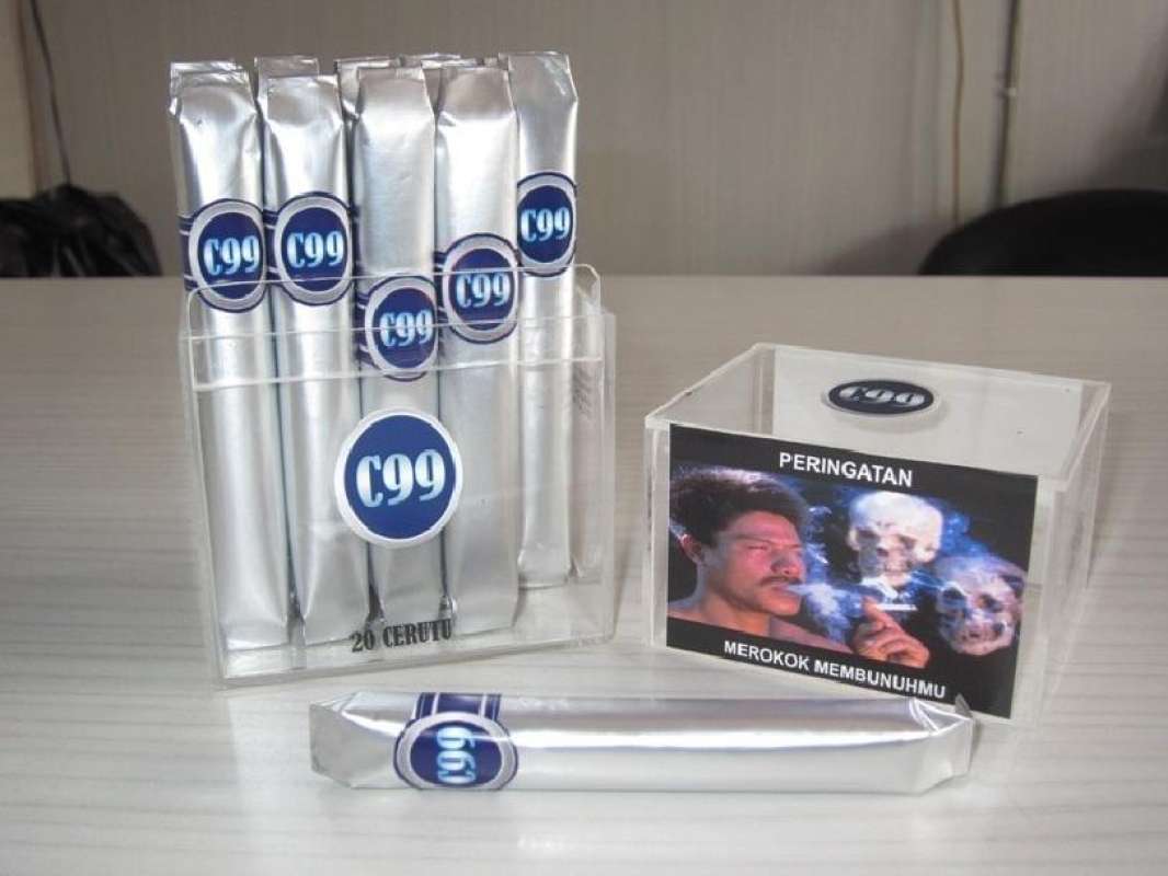 Jual Cerutu Premium C99 Cigarillos Acrylic Box Aluminium Foil ...