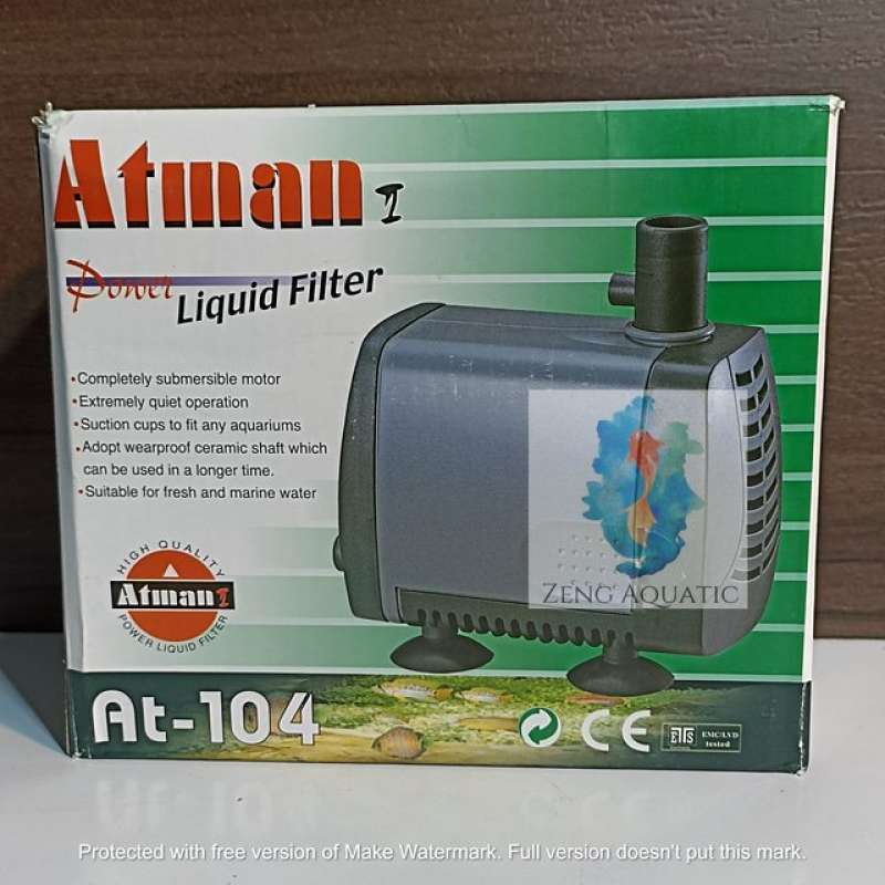 Jual Atman AT104 Power Liquid Filter Aquarium Submersible Pump 38 Watt