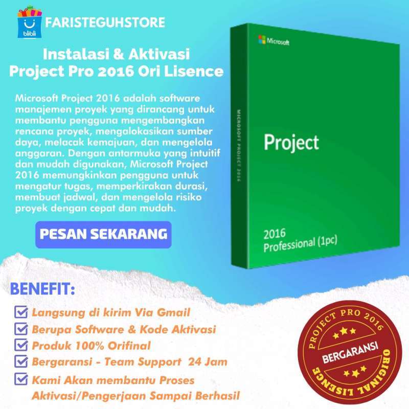 Jual Instalasi dan Aktivasi Project Pro 2016 Lisence ORIGINAL di Seller ...
