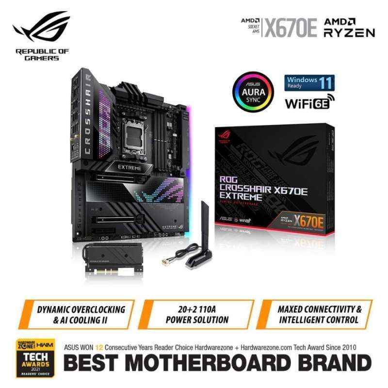 Rectangular Asus Computer Componet Jual ASUS MOTHERBOARD ROG CROSSHAIR X670E EXTREME di Seller ASUS ...
