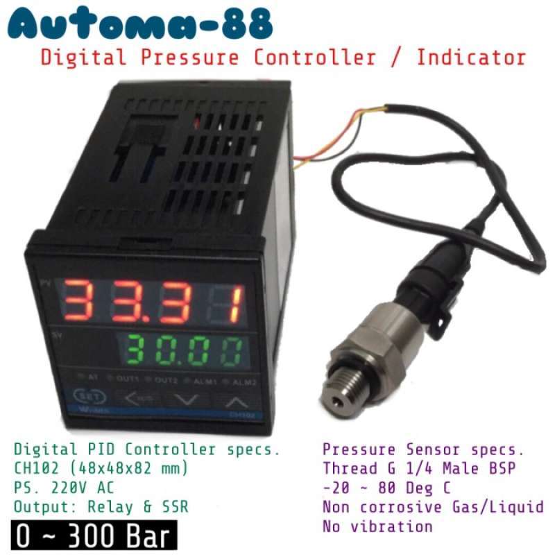 Jual Digital Pressure Controller 0-300bar Include Sensor 300 Bar Out ...