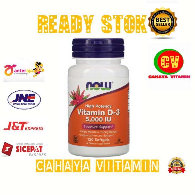 Jual Now Food Vitamin D3 5000 Iu Vitamin D3 5000iu Isi 120 Softgel Di